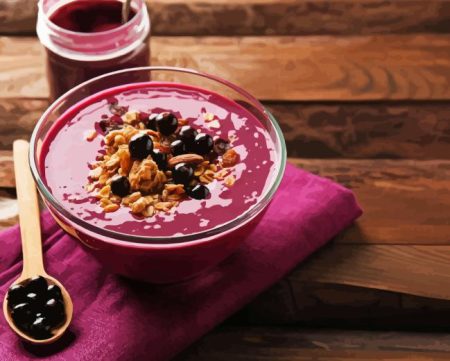 Acai Cream Bowl Diamond Painting