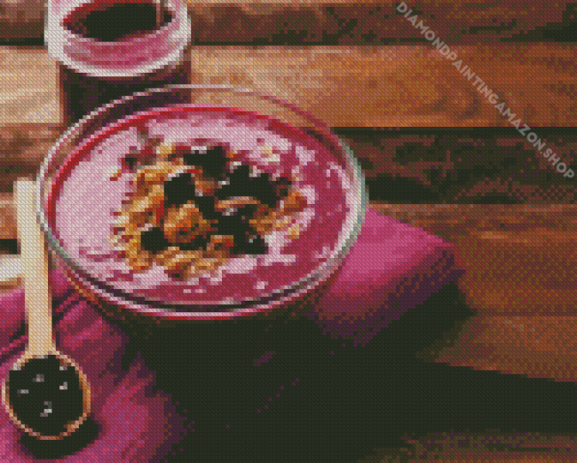 Acai Cream Bowl Diamond Painting