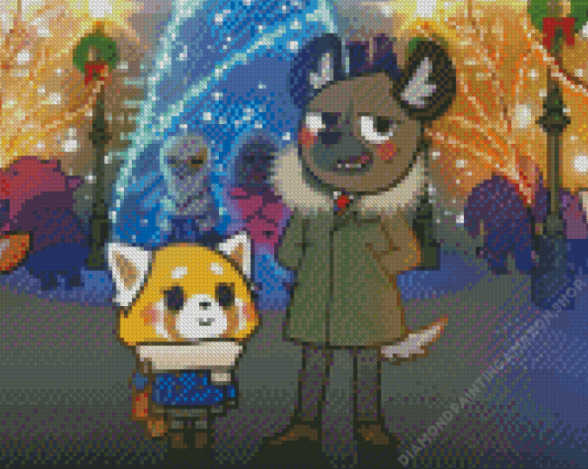 Aggretsuko On Christmas Day Diamond Painting