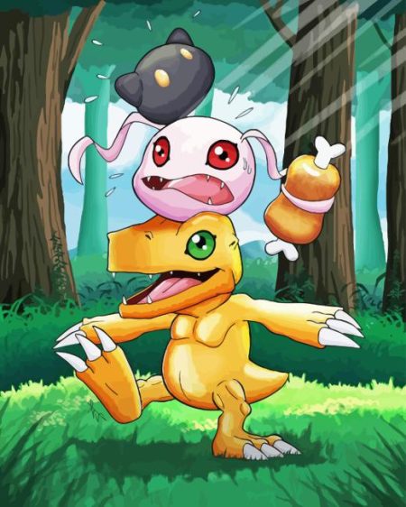 Agumon Koromon And Botamon Diamond Painting