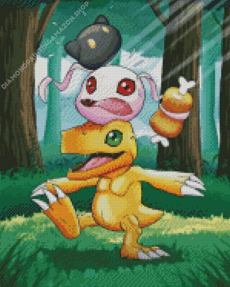 Agumon Koromon And Botamon Diamond Painting