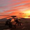 Apache Helicopter Sunset Diamond Painting