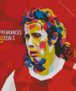 Arsenal Pop Art Liam Brady Diamond Painting