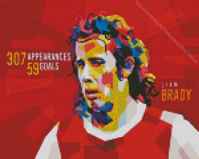 Arsenal Pop Art Liam Brady Diamond Painting