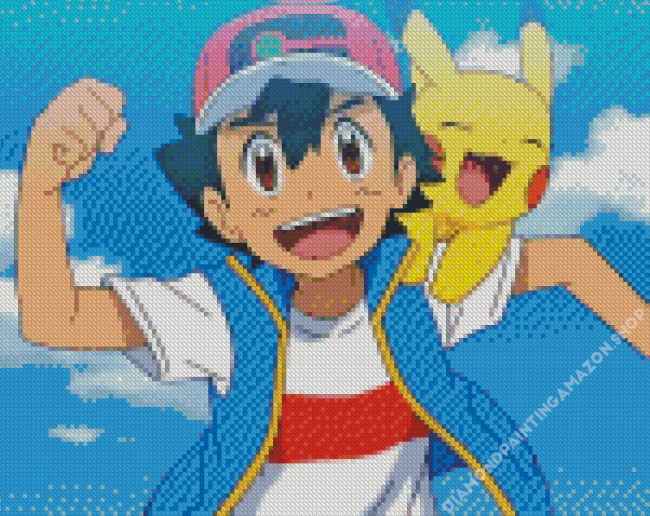 Ash And Pikachu Diamond Painting