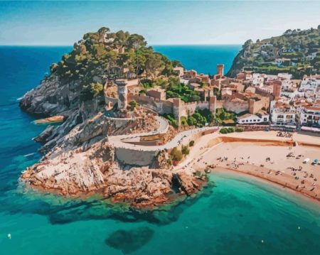 Barcelona Costa Brava Beach Diamond Painting