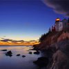 Bass Harbor Lighthouse Dawn Diamond Painting