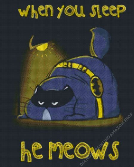 Batcat Poster Diamond Painting