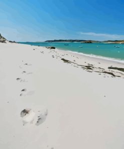 Beautiful Beach In Isles Of Scilly Diamond Painting