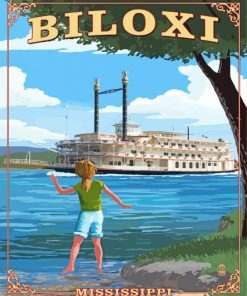 Biloxi Mississippi Poster Diamond Painting