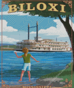 Biloxi Mississippi Poster Diamond Painting