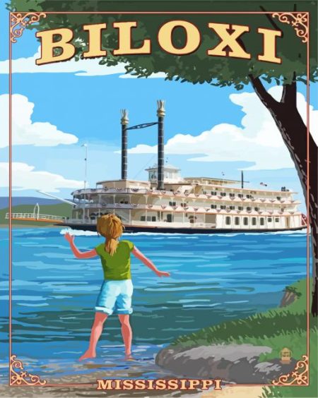 Biloxi Mississippi Poster Diamond Painting