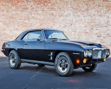 Black 1969 Pontiac Car Diamond Painting