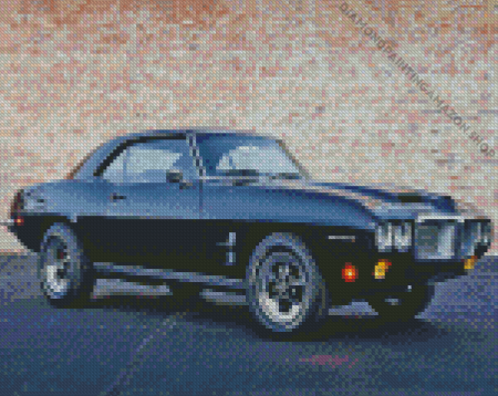 Black 1969 Pontiac Car Diamond Painting