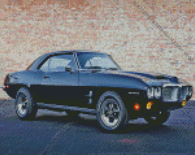 Black 1969 Pontiac Car Diamond Painting