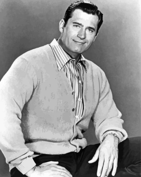 Black And White Clint Walker Diamond Painting