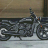 Black Indian Motorcycle Diamond Painting