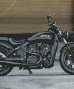 Black Indian Motorcycle Diamond Painting