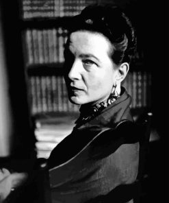 Black And White Simone De Beauvoir Diamond Painting