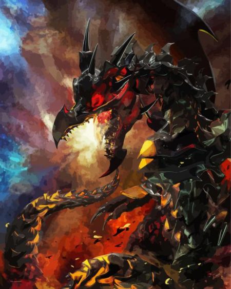 Black And Red Dragon Art Diamond Painting