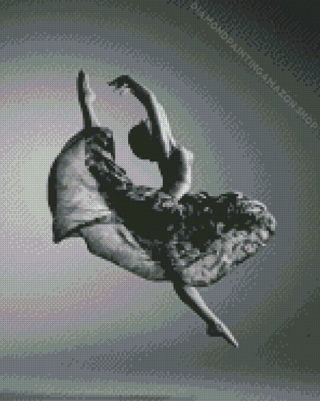 Black And White Ballerina Diamond Painting