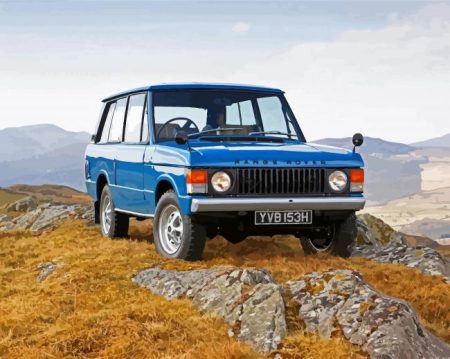 Blue Classic Range Rover Diamond Painting