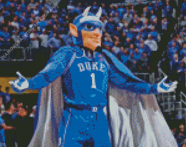 Blue Devils Basketball Mascot Diamond Painting