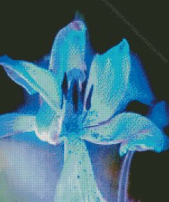 Blue Glowing Flower Diamond Painting