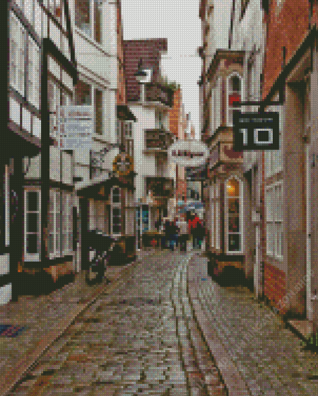 Bremen City Old Alley Diamond Painting