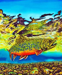 Brook Trout Fish Art Diamond Painting