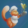 Cartoon Chef Cat Diamond Painting