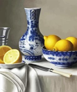 Chinese Vase With Lemons Diamond Painting