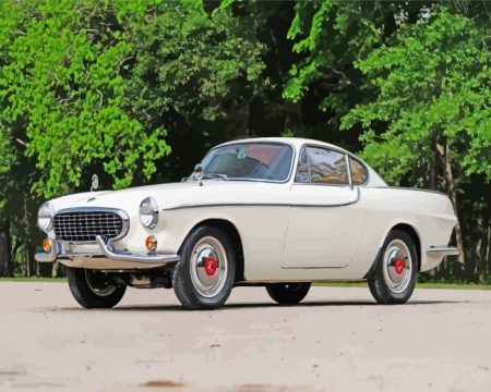 Classic White Volvo P1800 Diamond Painting