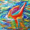 Colorful Abstract Dolphin Diamond Painting