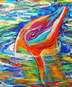 Colorful Abstract Dolphin Diamond Painting