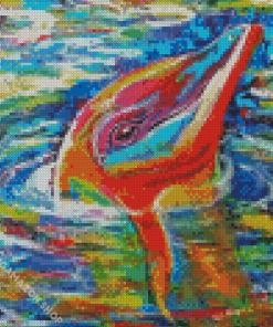 Colorful Abstract Dolphin Diamond Painting