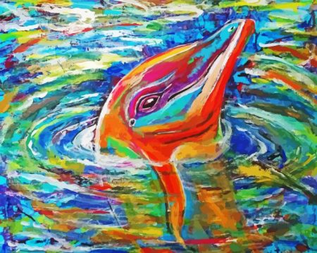Colorful Abstract Dolphin Diamond Painting
