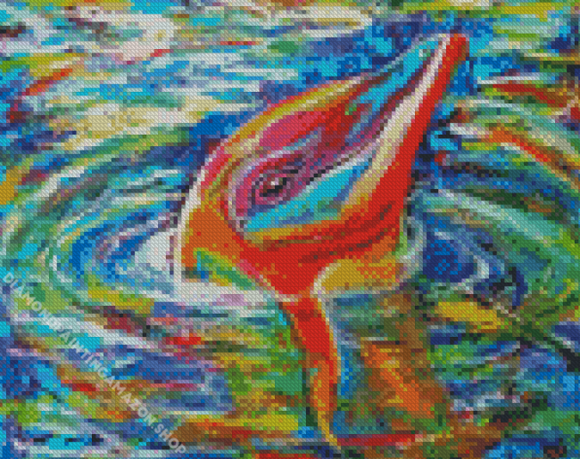 Colorful Abstract Dolphin Diamond Painting