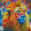 Colorful Abstract Lion Head Diamond Painting