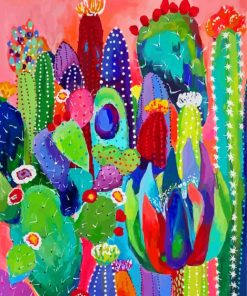 Colorful Cactus Plants Diamond Painting