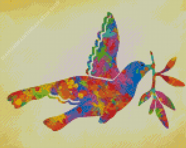 Colorful Peace Dove Diamond Painting