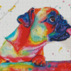 Colorful Splash Pug Diamond Painting