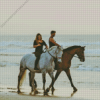 Couple Riding Horses At Beach Diamond Painting