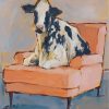 Cow On Chair Art Diamond Painting