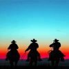 Cowboys And Horses Silhouette Diamond Painting