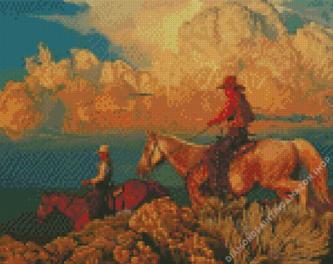 Cowboys In Arizona Diamond Painting