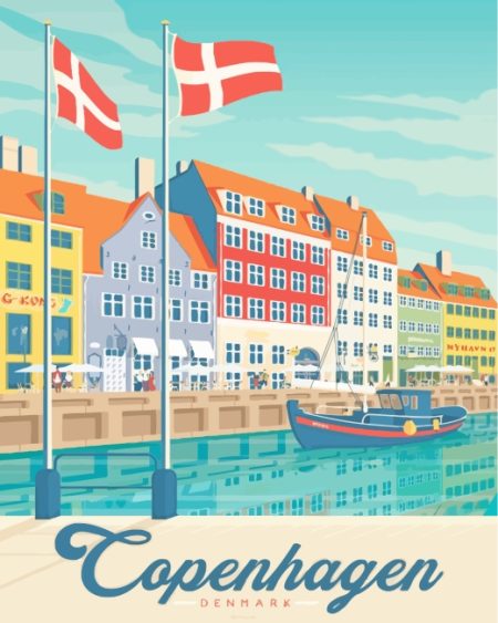Denmark Copenhagen Poster Diamond Painting