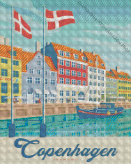 Denmark Copenhagen Poster Diamond Painting