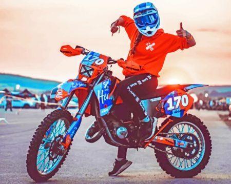 Dirt Bike Girl Diamond Painting