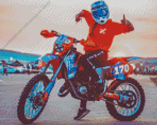 Dirt Bike Girl Diamond Painting